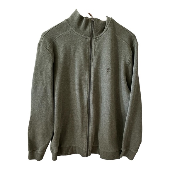 Timberland Other - Timberland Men’s Full Zip Olive Green Logo Sweater‎ Size Large